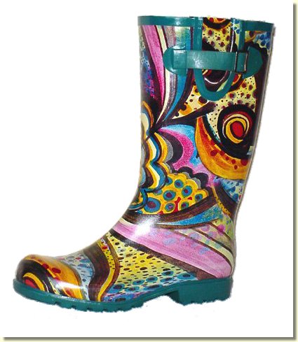 pretty rain boots